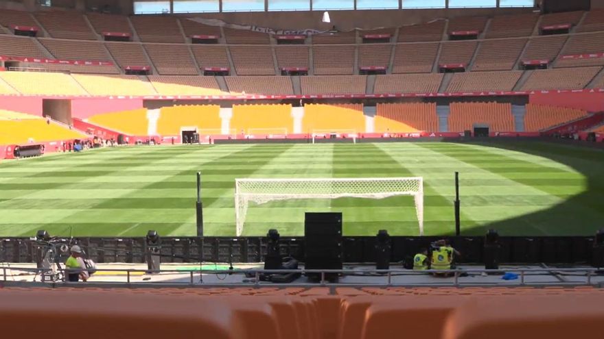 Todo listo en el renovado estadio de la Cartuja: así luce a dos días de la final de la Copa del Rey