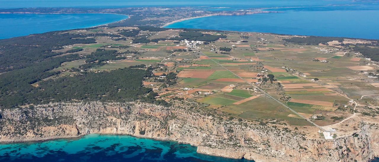 Vista aéreas de Formentera desde la Mola
