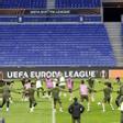 Primeros minutos de entrenamiento del Celta en Lyon. | MARTA G.BREA