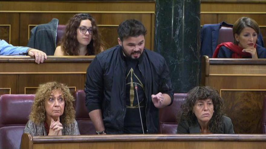 Rufián a Rajoy: &quot;Le pido y le exijo que saque sus sucias manos de las instituciones catalanas&quot;