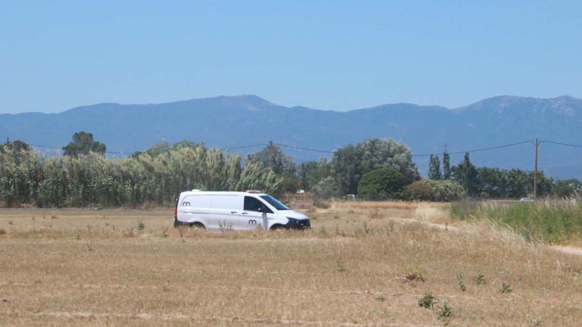 El vehicle de la funerària a la zona on s&#039;ha produït l&#039;accident