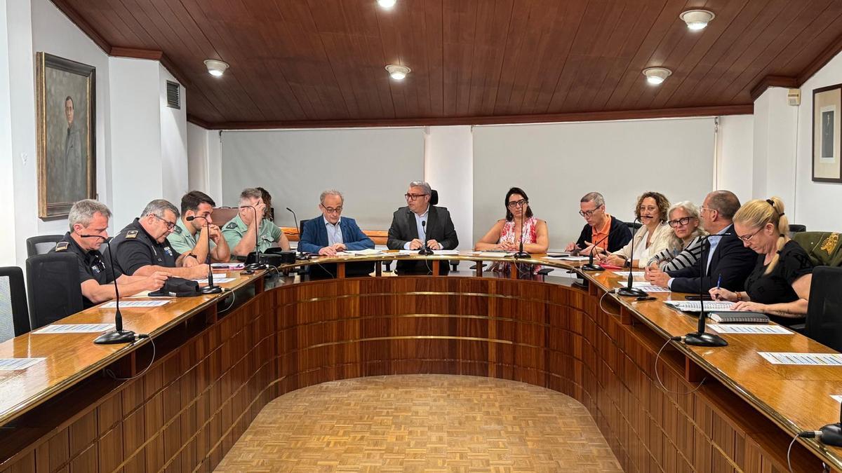 Una imagen de la reunión de la junta local de Seguridad celebrada este lunes en Inca.