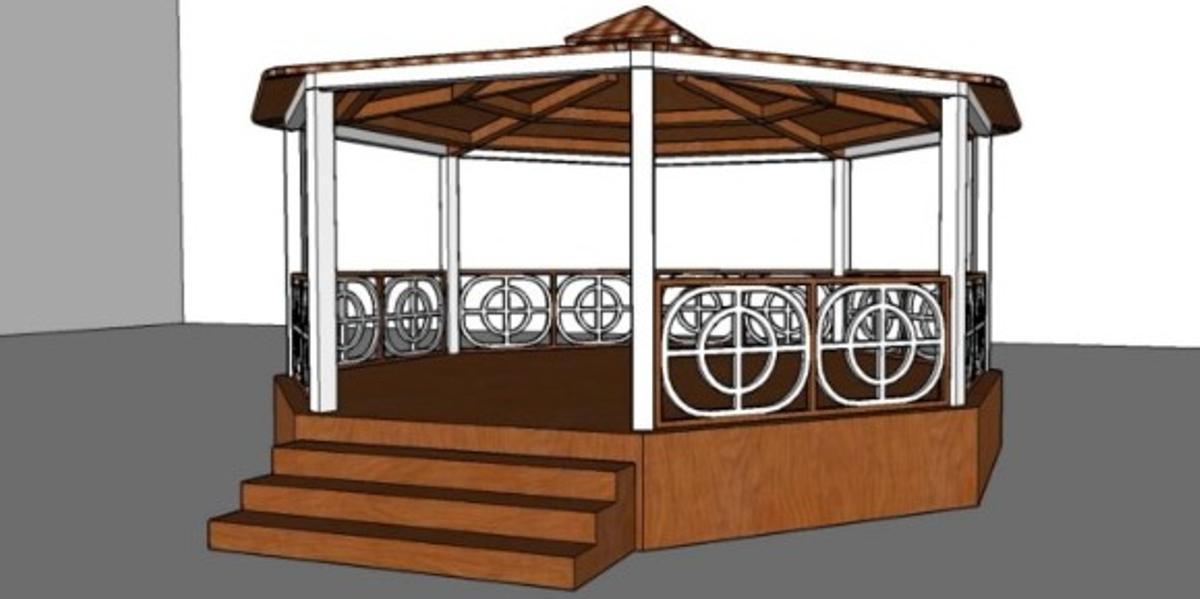 Palco del nuevo poblado navideño.