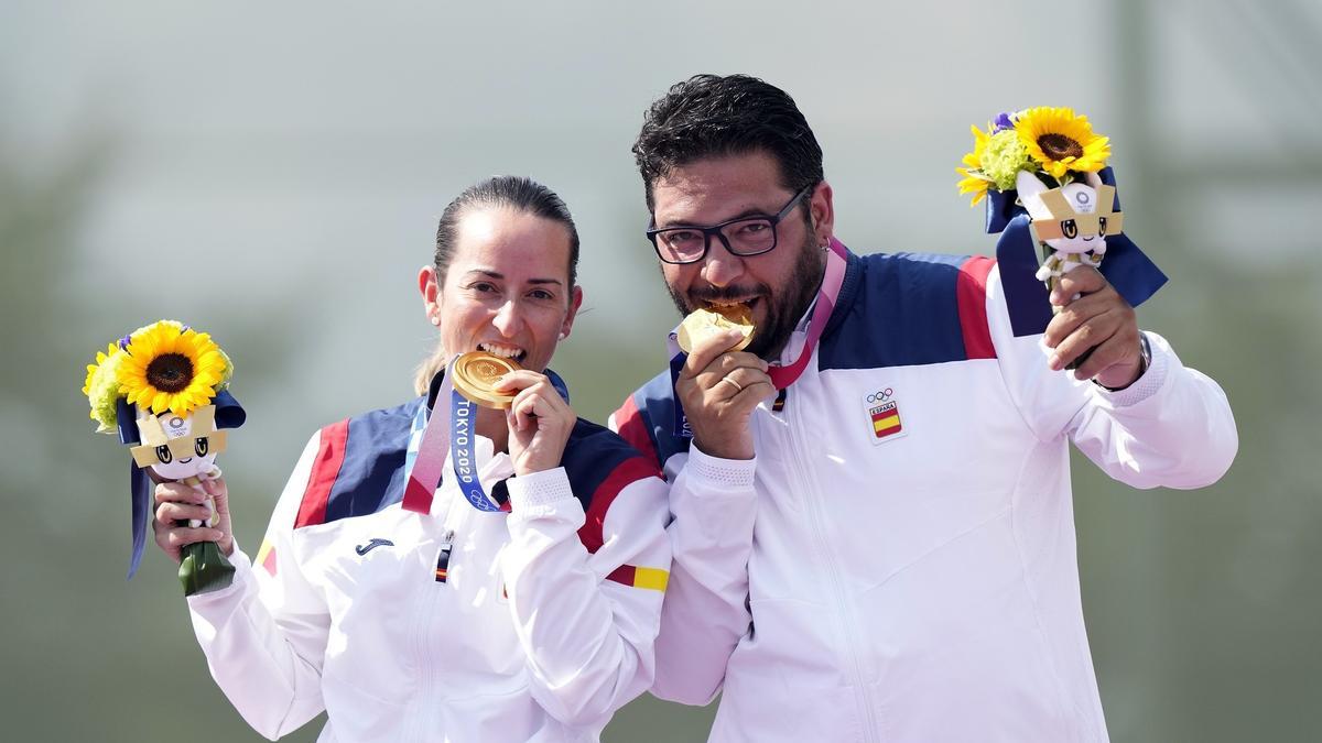 Fátima Gálvez y Alberto Fernández celebran su oro: "Estamos todavía en un sueño".