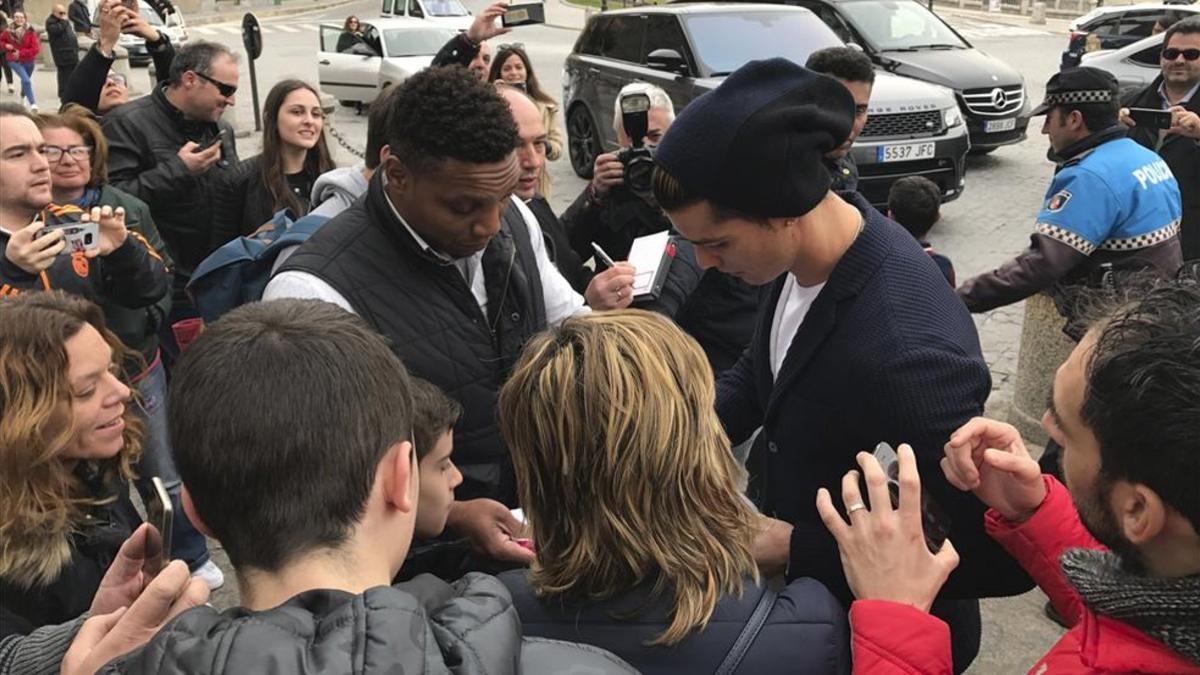 Cristiano despertó una gran expectación en Segovia