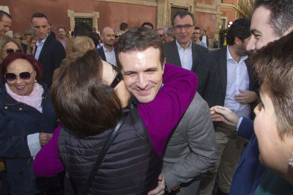 Casado apadrina las candidaturas de Ballesta y López Miras