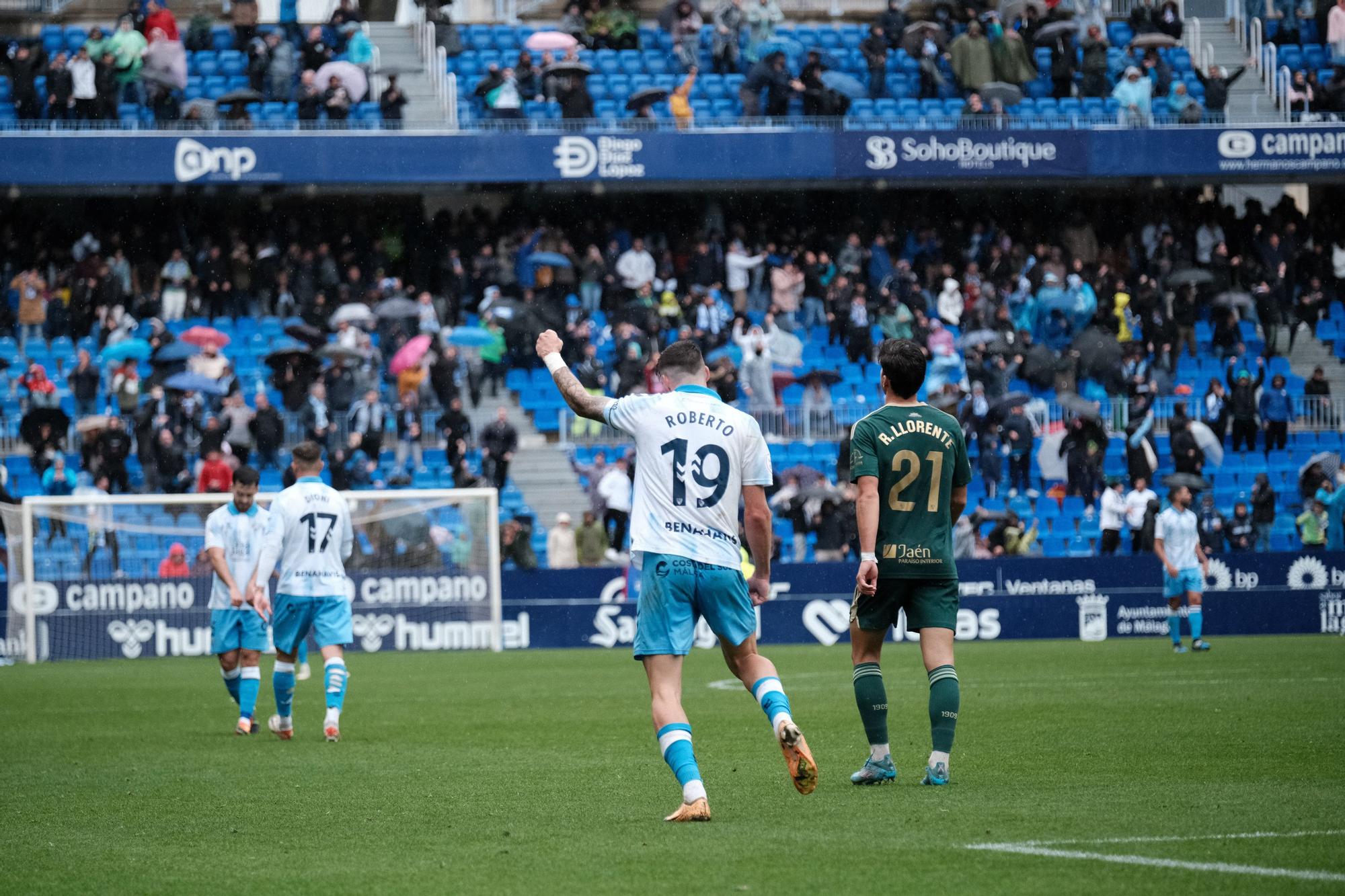 Una imagen del Málaga CF - Linares Deportivo disputado en La Rosaleda.