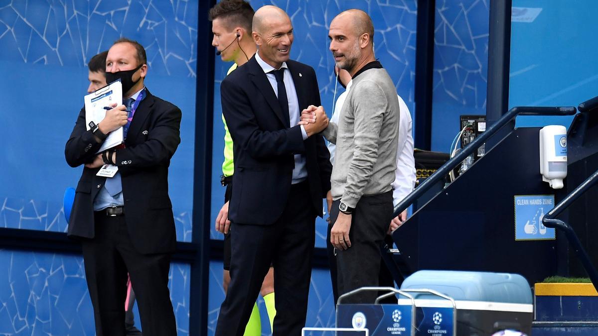 Zidane y Guardiola se enfrentaron en los octavos de la Champions 2019-20.