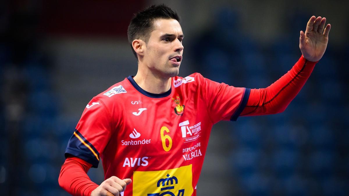 Ángel Fernández, jugador de la selección española de balonmano