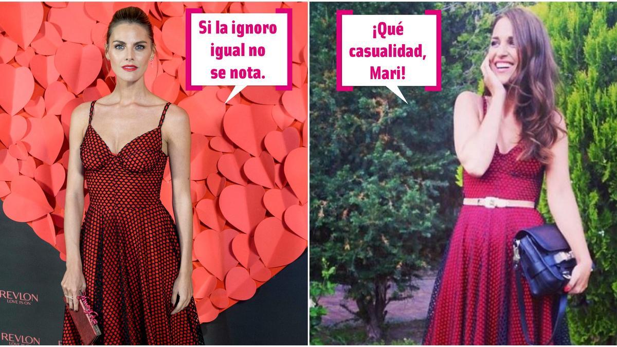 Amaia Salamanca y Paula Echevarría con el mismo vestido de María Escoté