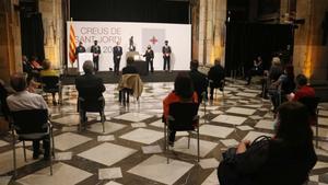 El Salon Sant Jordi durante la entrega de la Creu de Sant Jordi 2020