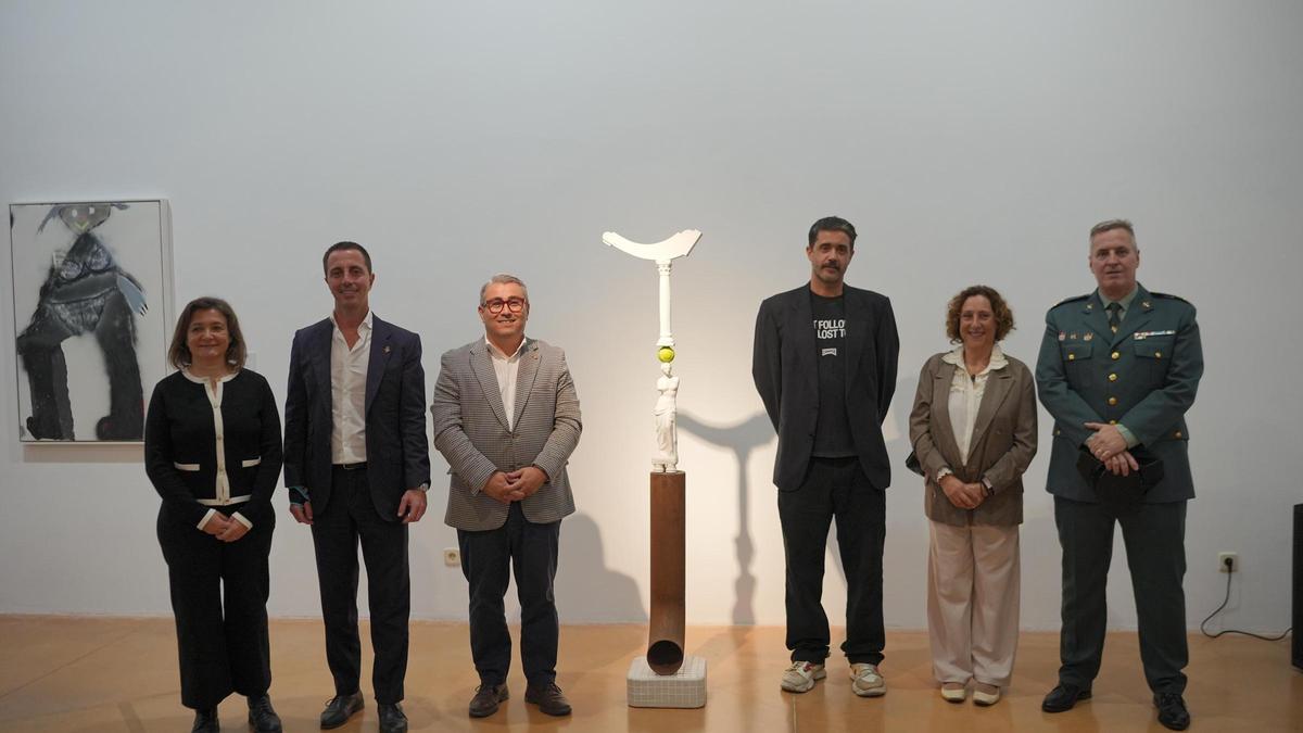 La obra ganadora del Certamen de Artes Plásticas de Inca, 'Alineación de Venus con Pelota de Tenis', de Marcos Juncal.