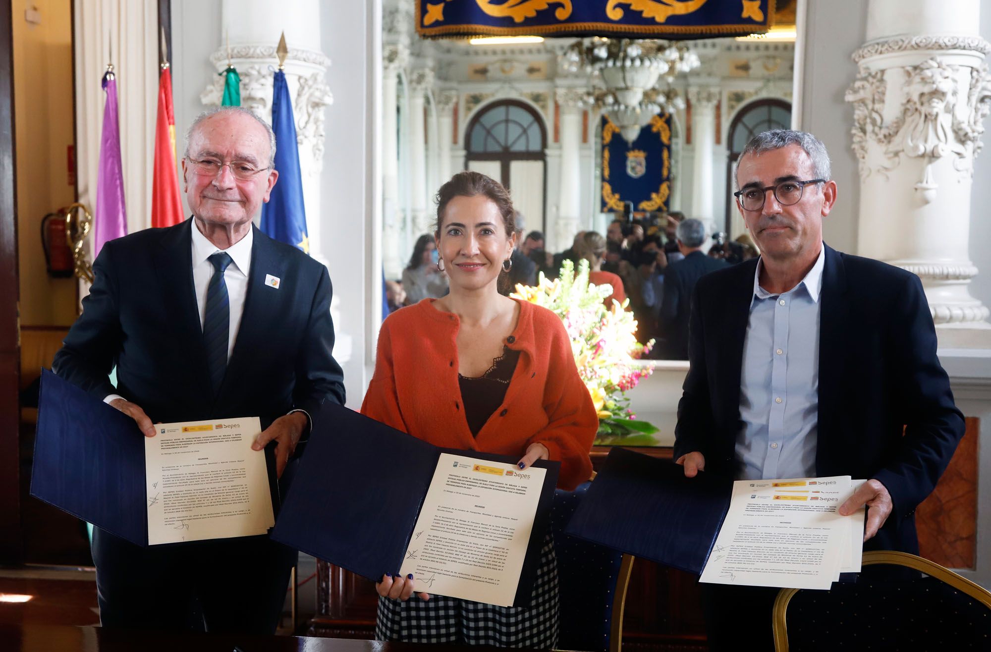 La ministra de Transportes, Movilidad y Agenda Urbana, Raquel Sánchez, en Málaga.