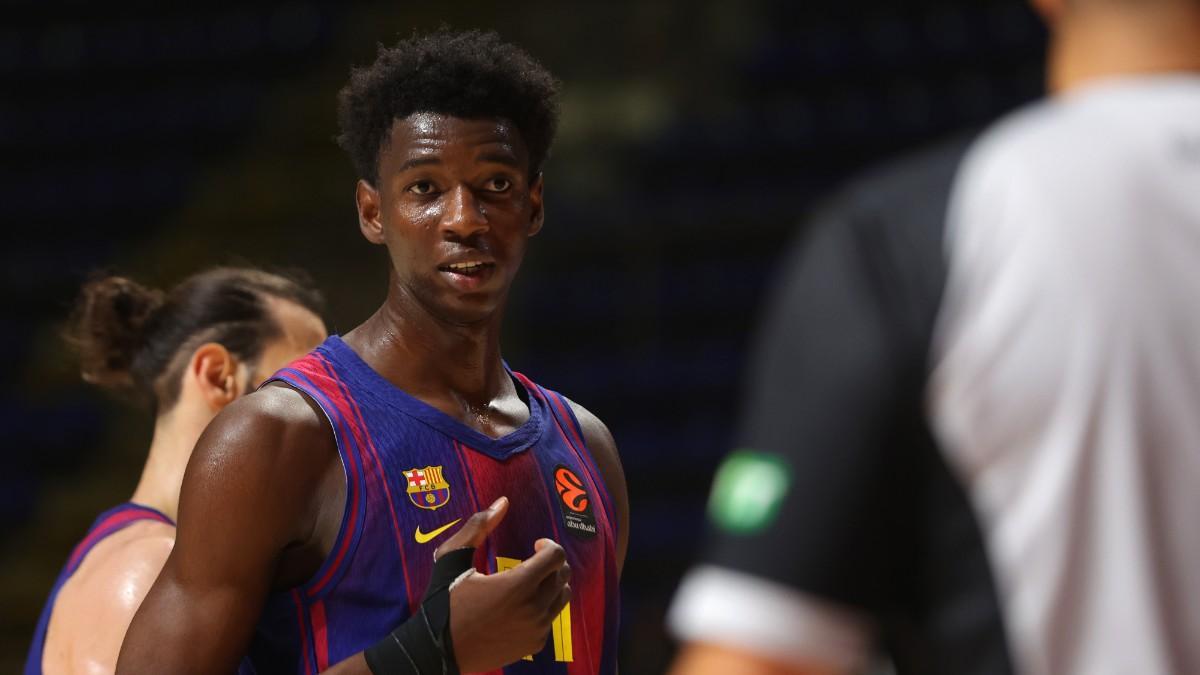 Sayon Keita, durante el partido ante Maccabi