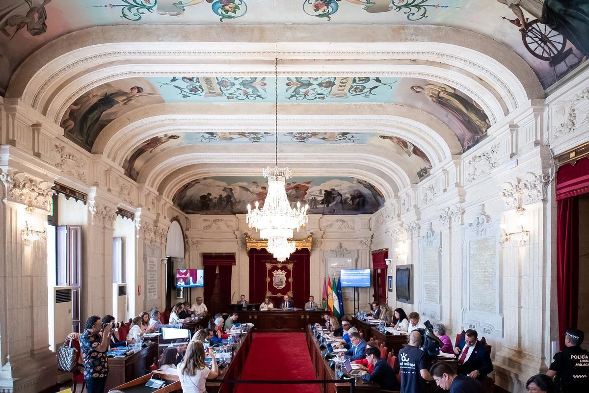Pleno ordinario de septiembre en el Ayuntamiento de Málaga.