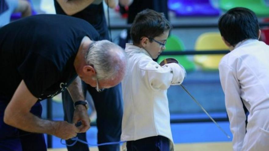 Esgrima en el pabellón Cagigal