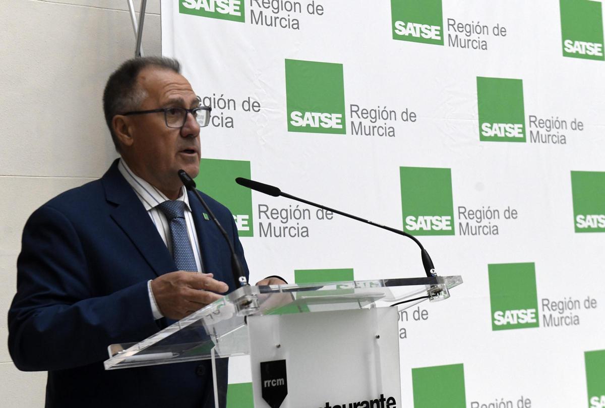 El Secretario General, Pablo Fernández, durante su intervención en el acto