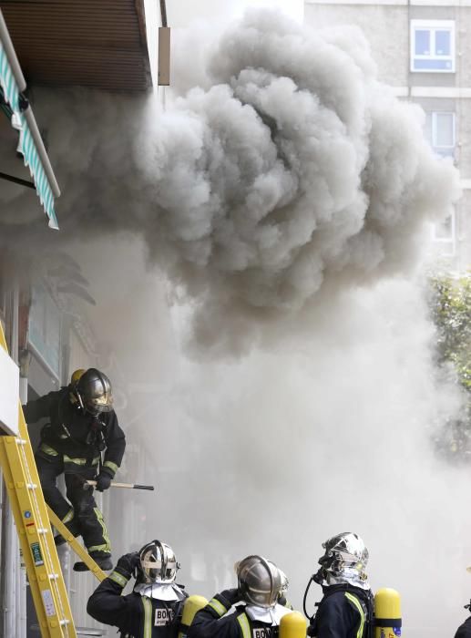 Incendio en un bar en el centro de Valladolid