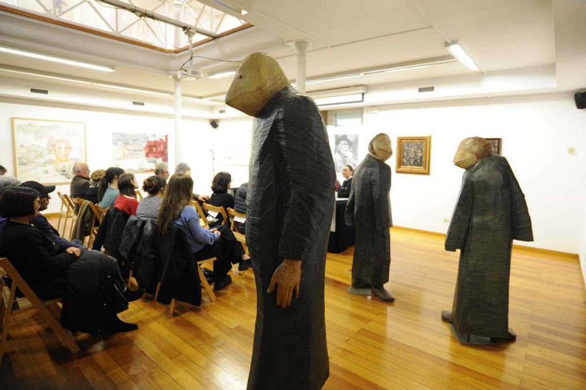 Obras de Francisco Leiro en el evento. | Bernabé