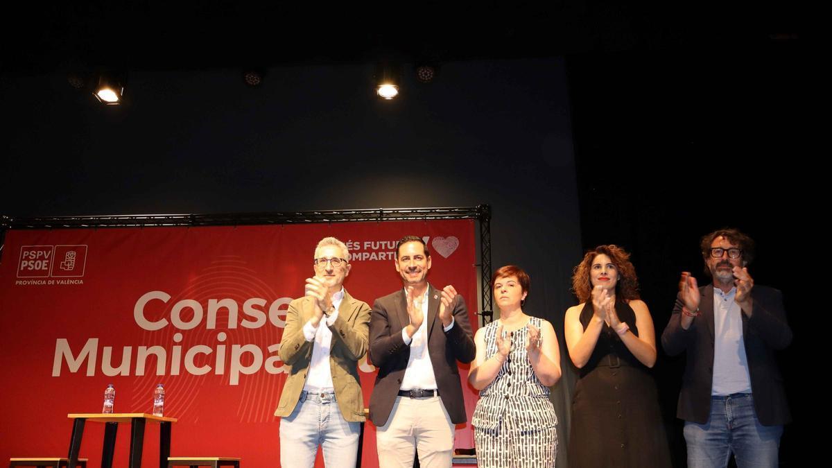 El ministro Arcadi España, durante el acto de este sábado.