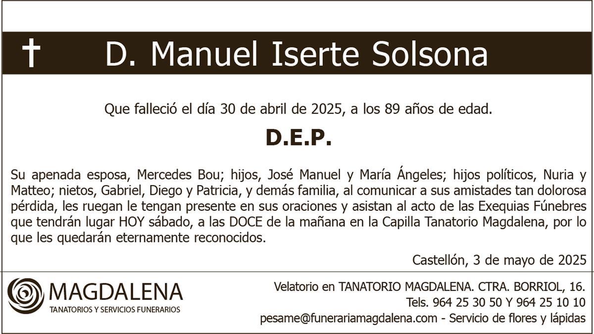 D. Manuel Iserte Solsona