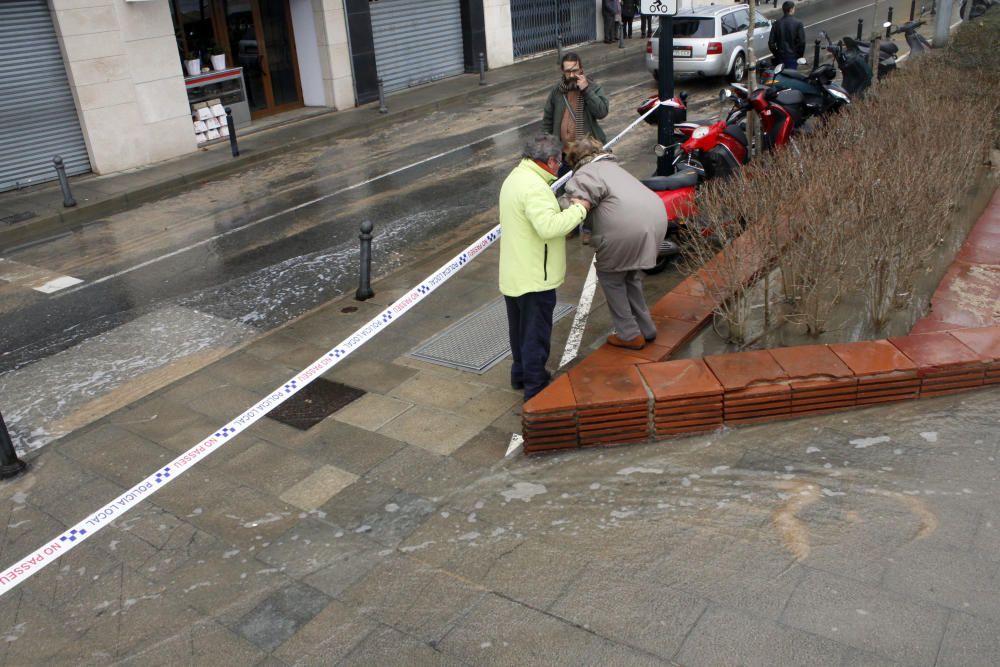 Efectes del temporal al passeig de Blanes