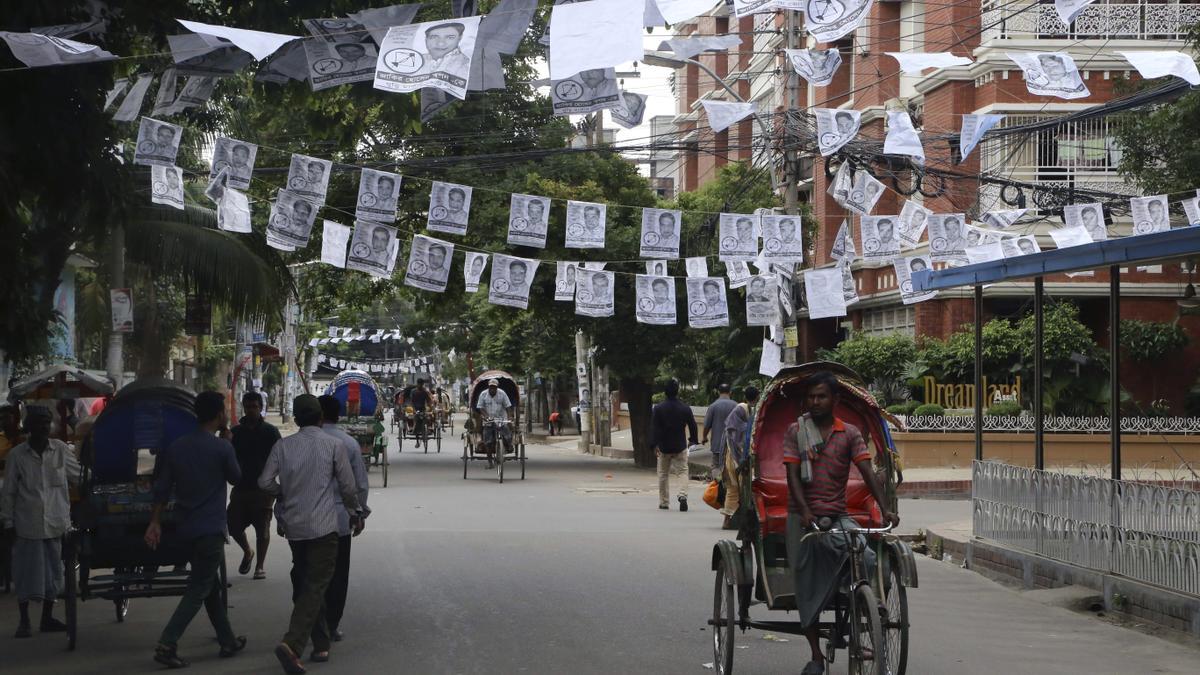 Una calle de Dacca, Bangladesh