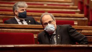 Quim Torra, en el Parlament.