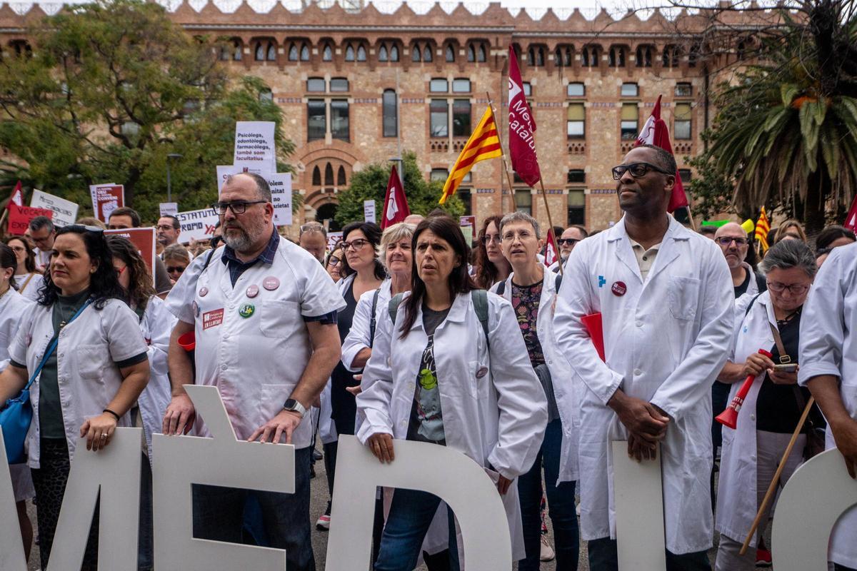 Manifestación de médicos en Barcelona