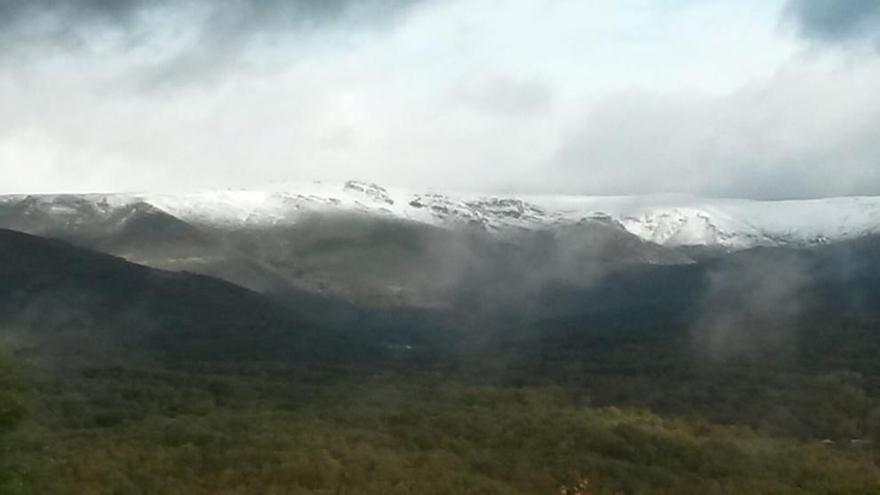 Nieve en la sierra de San Ciprián de San Justo