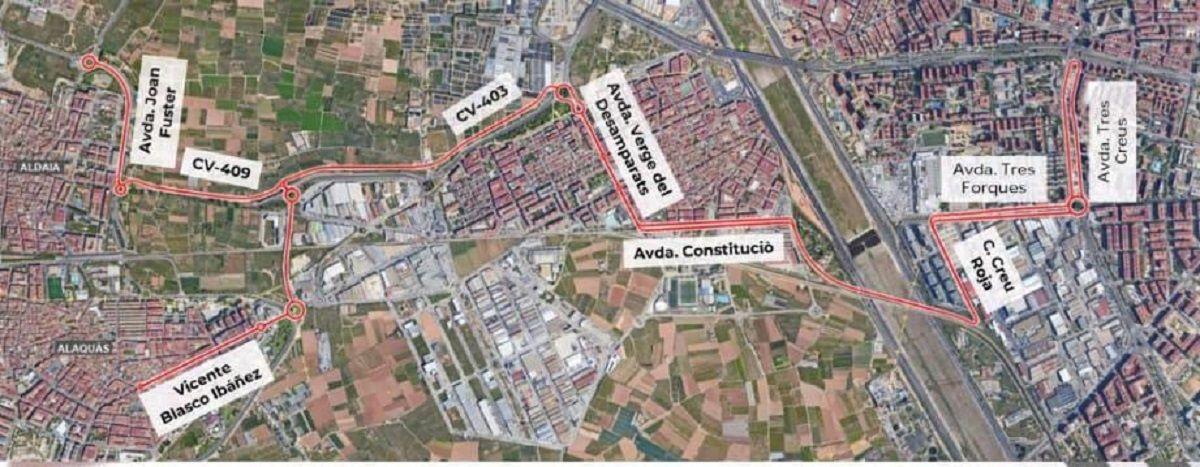 Trazado del proyecto de plataforma reservada.