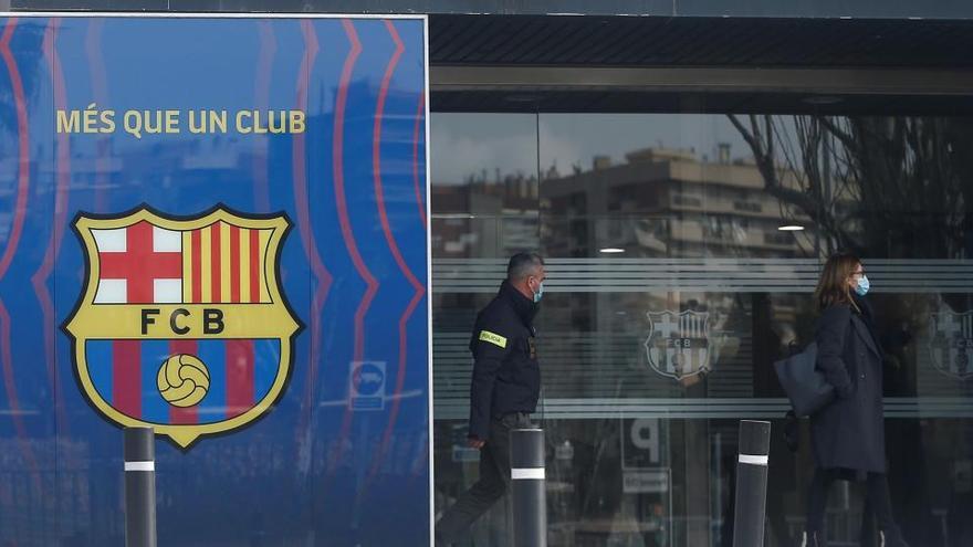 Las oficinas del FC Barcelona donde se están realizando los registros.
