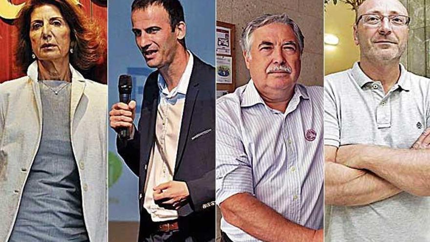 Carmen Planas (CAEB), Jordi Mora (PIMEM), Alejandro TexÃ­as (UGT) y JosÃ© Luis GarcÃ­a (CCOO)