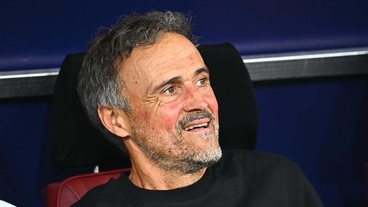 Luis Enrique en un partido