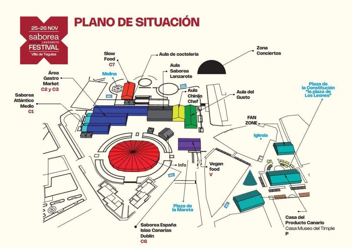 Plano del Festival Saborea Lanzarote 2023 en Teguise.