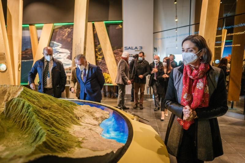 Visita de la ministra Reyes Maroto al centro de visitantes del Roque de Los Muchachos, en La Palma.