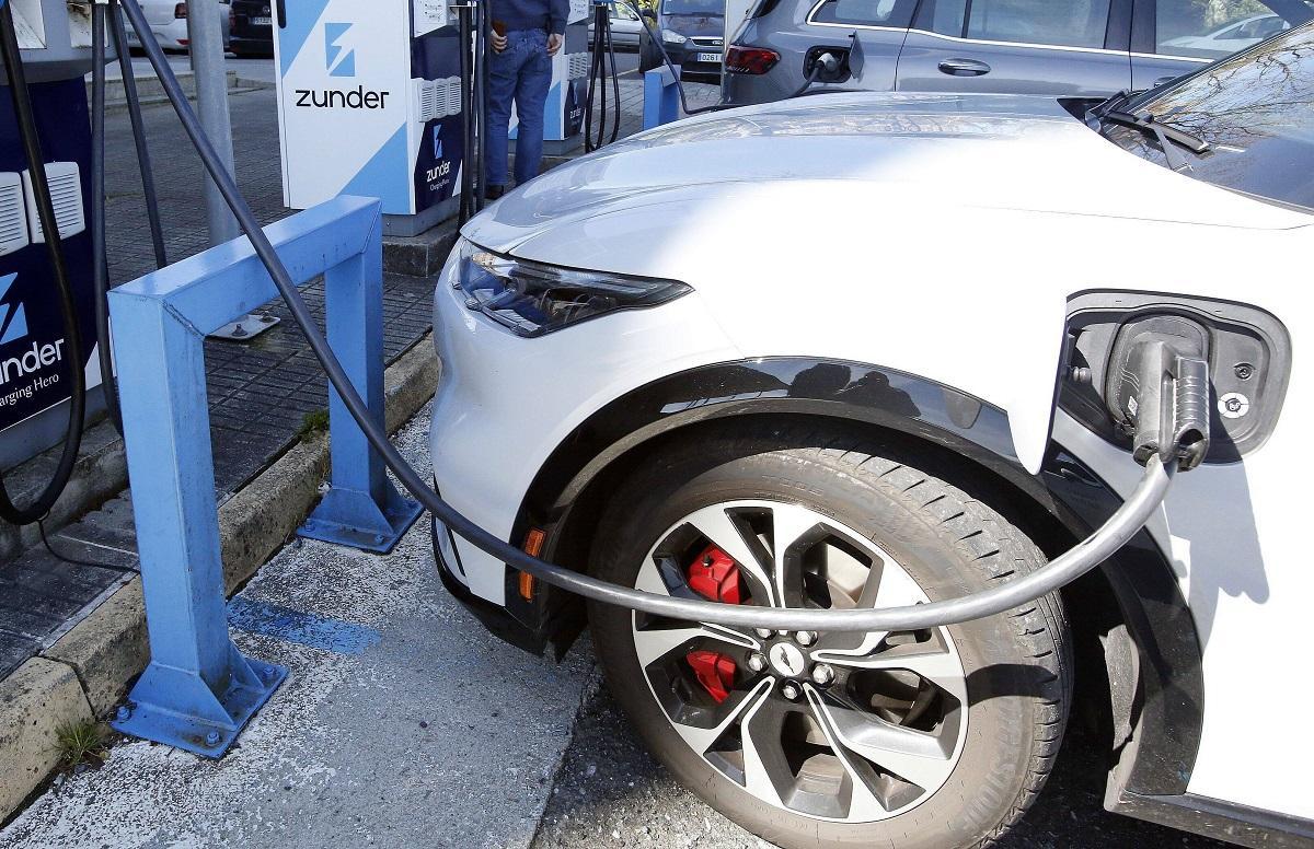 Punto de recarga de coches eléctricos, en una imagen de archivo.