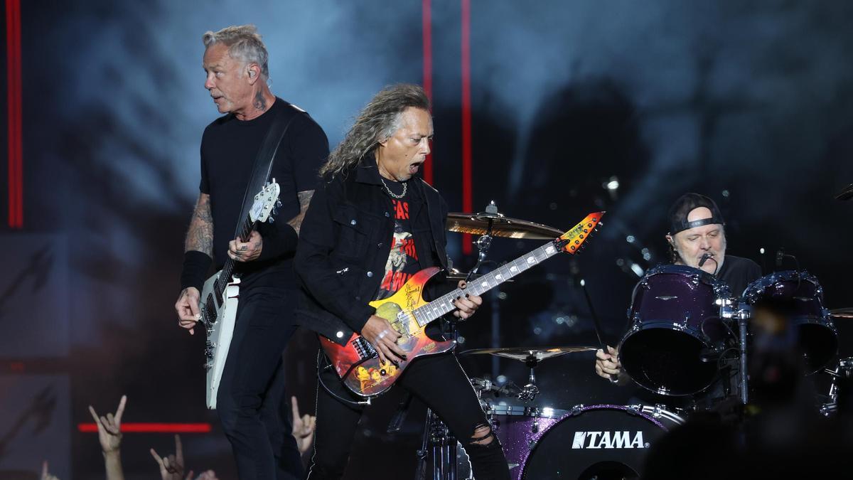 Metallica, durante uno de sus conciertos.