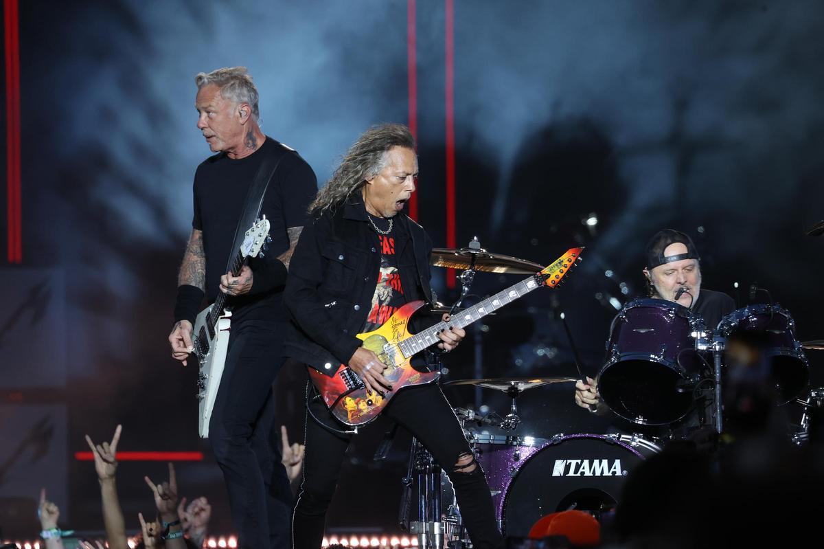 Metallica, durante uno de sus conciertos.