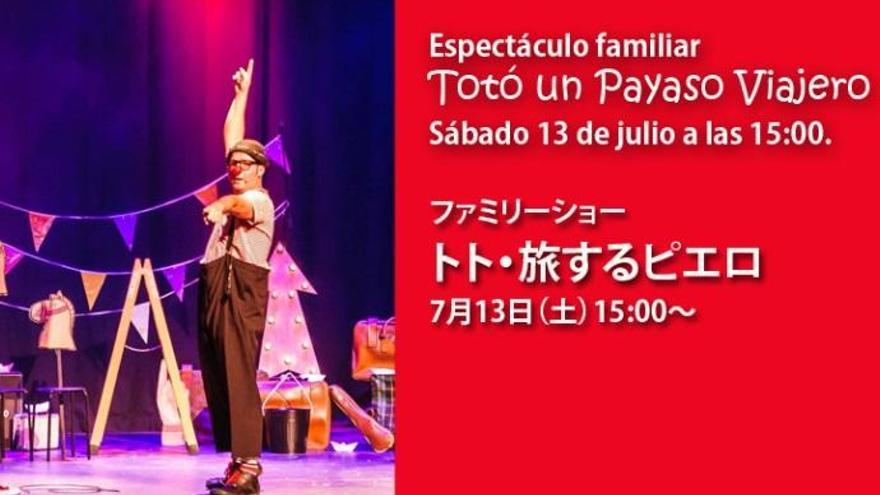 Totó, un payaso originario de Canarias, en Tokio