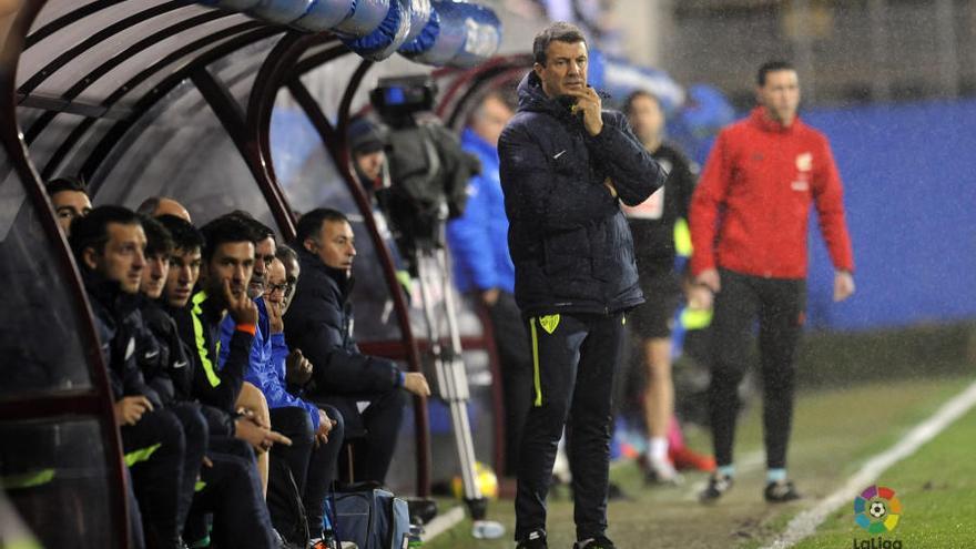 José González, en su estreno como entrenador del Málaga CF