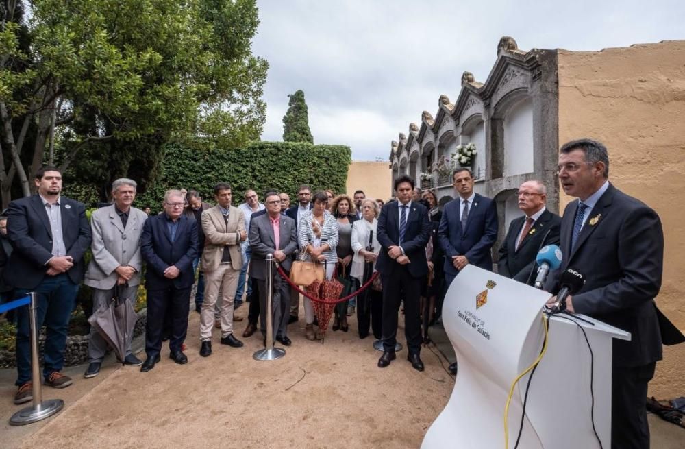 El president de la Diputació fent un parlament durant l'acte