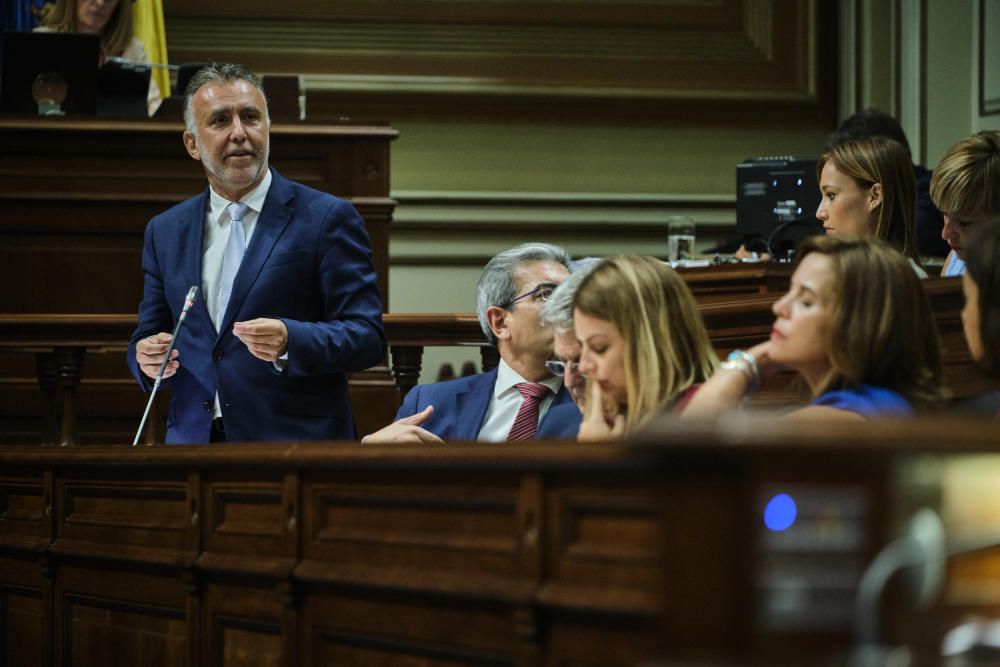 Torres, ante el pleno del Parlamento