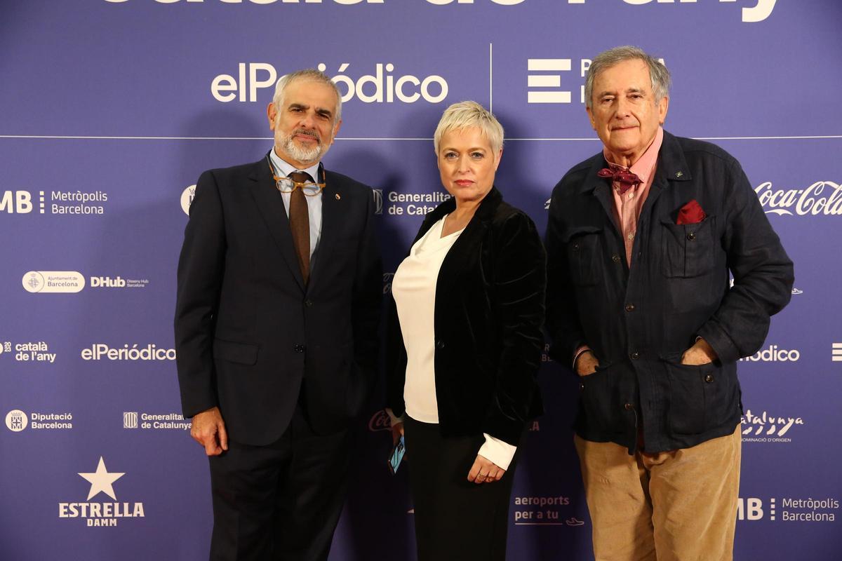 Carlos Carrizosa y Anna Grau, ambos de Ciutadans, y Leopoldo Ortega Monasterio.