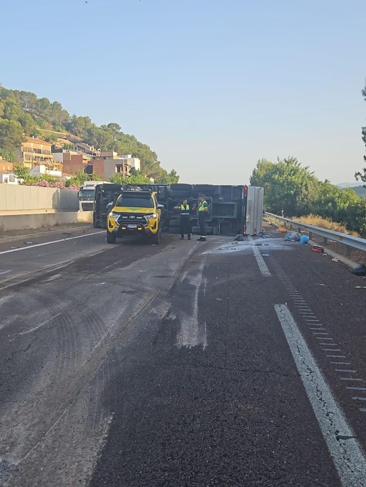 Accidente en la A-23 en Gilet