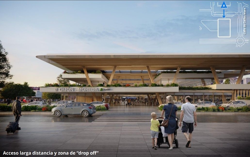 Así será la futura estación de tren de Gijón (en imágenes)