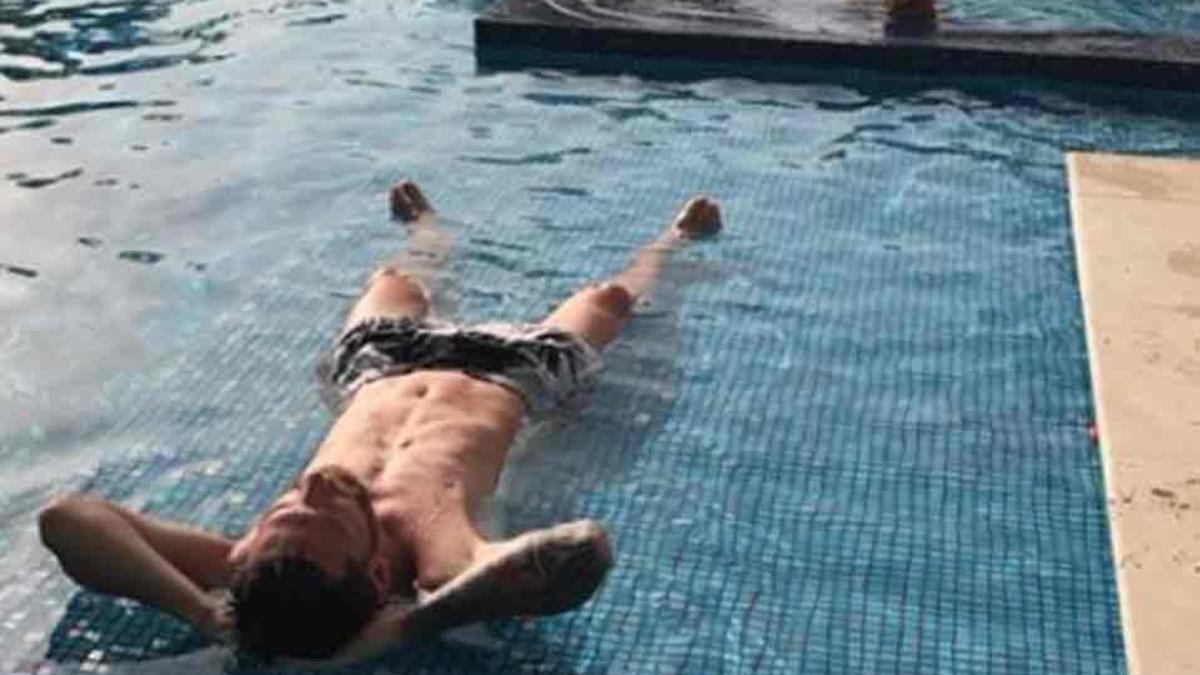 Messi, en la piscina