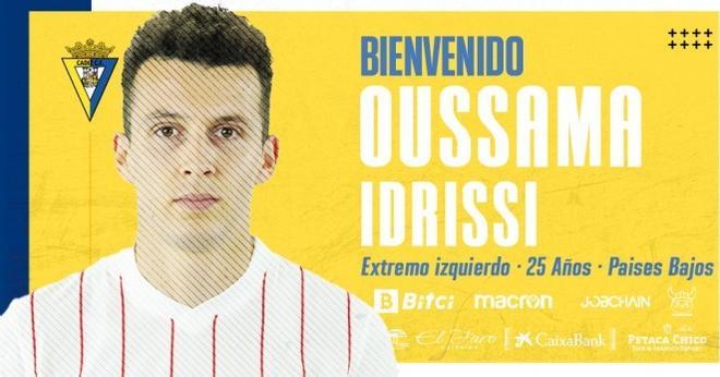 Idrissi, cedido al Cádiz procedente del Sevilla