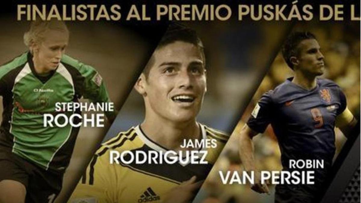 Stephanie Roche, James y Van Persie, los finalistas