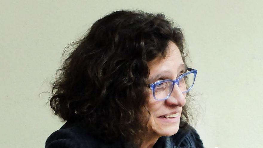 Pilar Heras durant una conferència d’Atenea. | CONXI MOLONS